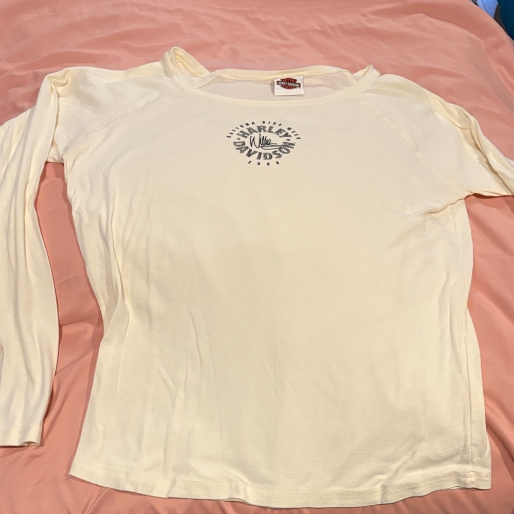 Harley-Davidson Cream Long Sleeve Tee